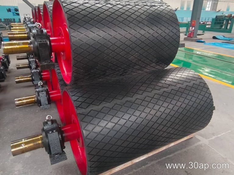 Ceramic Rubber-Lined Pulley for Demanding Conveyor Drives